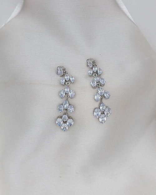 Celeste Cascade Crystal Earrings - Slayshine