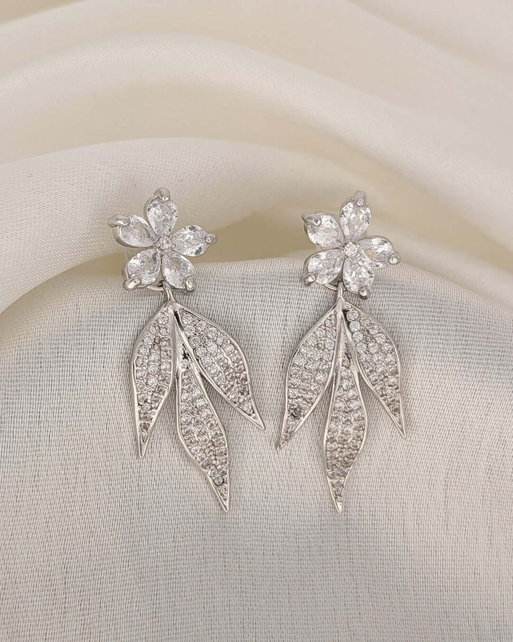 Crystal Bloom Drop Earrings - Slayshine