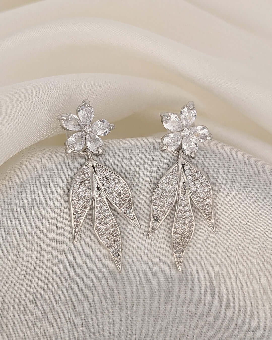 Crystal Bloom Drop Earrings - Slayshine