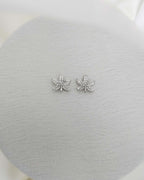 Crystal Maple Stud Earrings - Slayshine