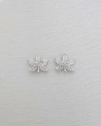 Crystal Maple Stud Earrings - Slayshine