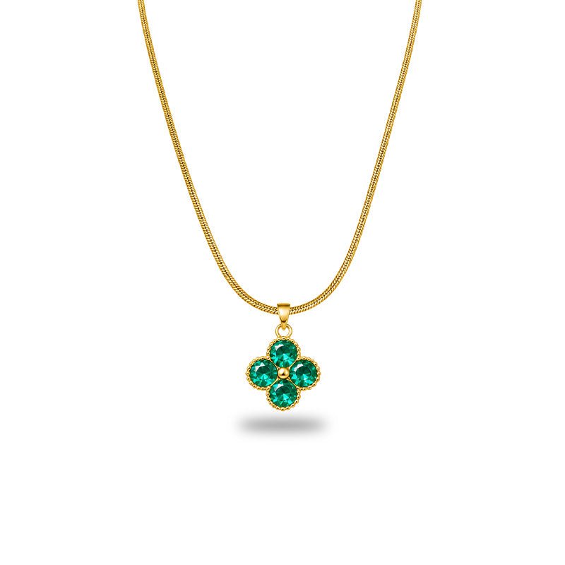 Emerald Fortune Clover Pendant - Slayshine