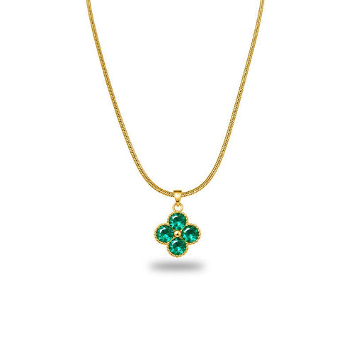 Emerald Fortune Clover Pendant - Slayshine