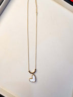 Golden Heart Charm Necklace - Slayshine