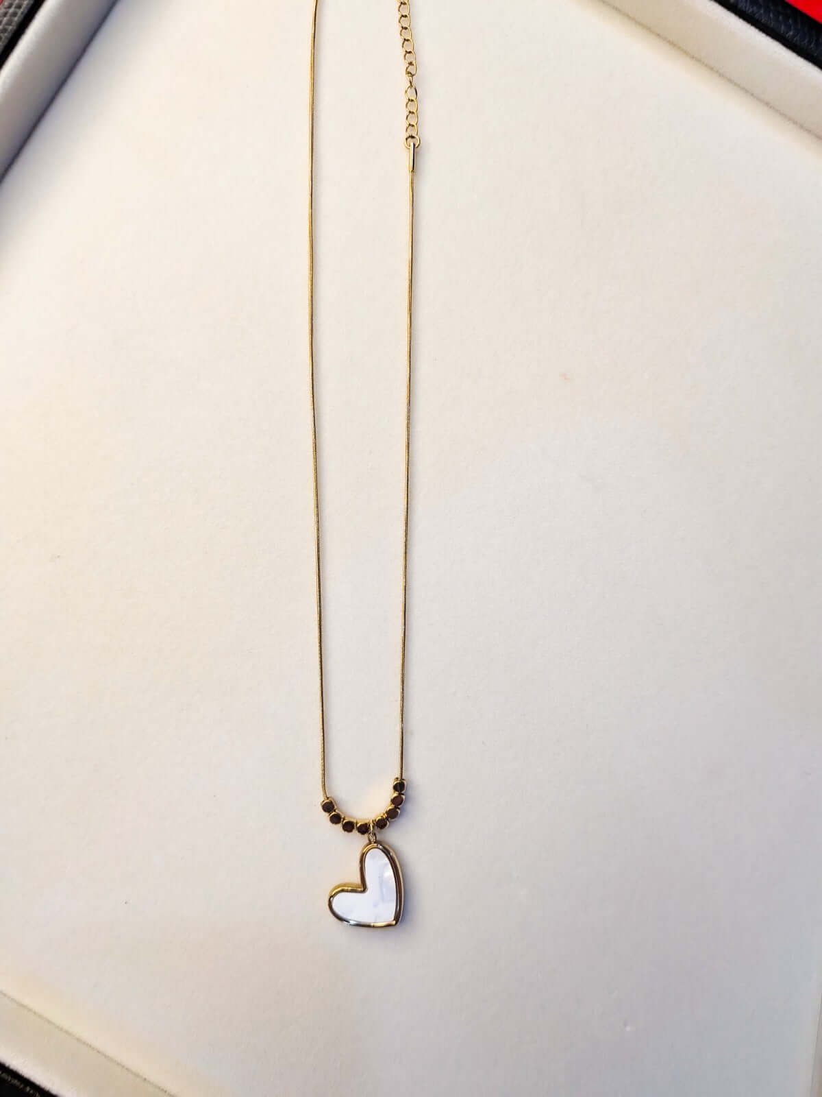 Golden Heart Charm Necklace - Slayshine