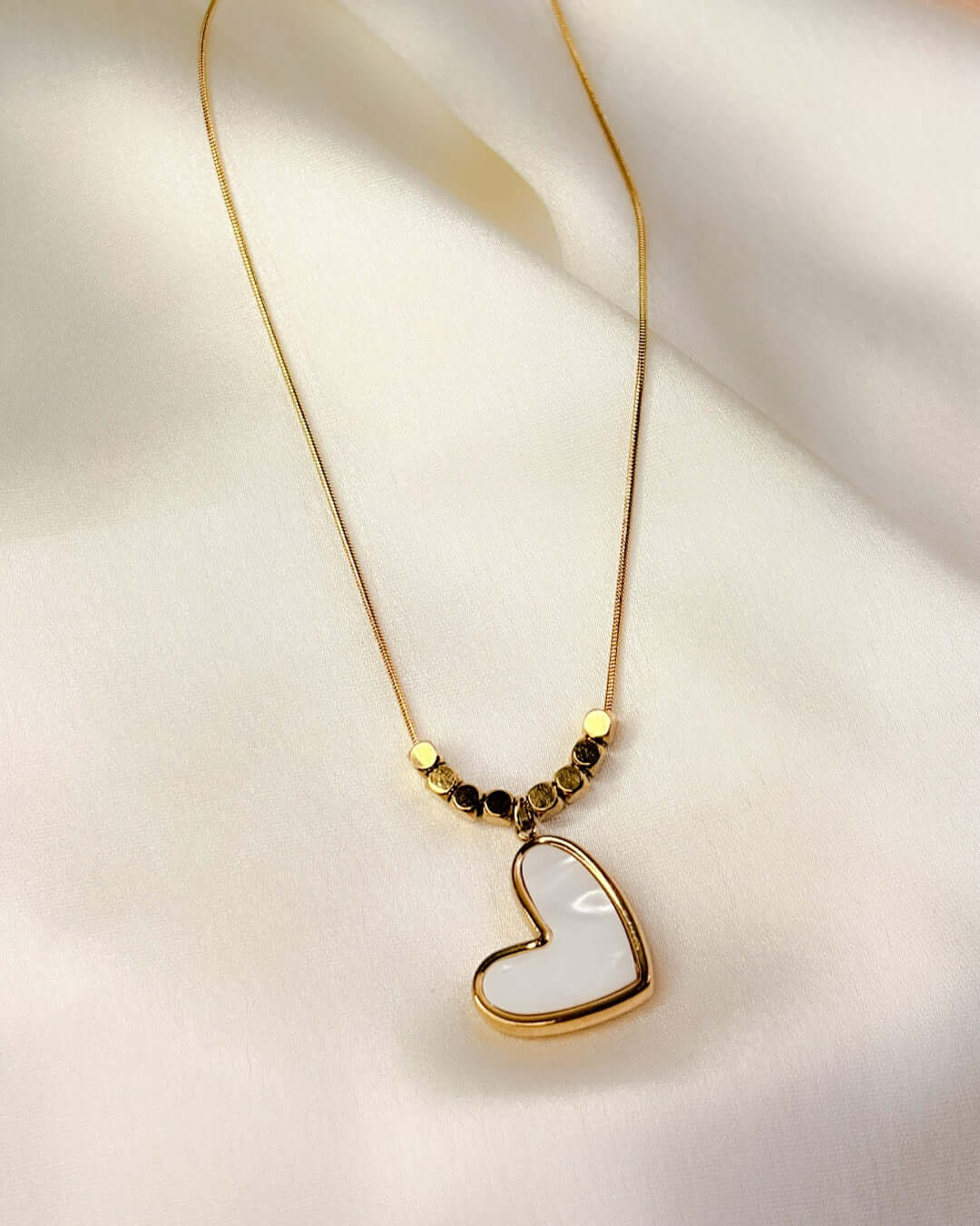 Golden Heart Charm Necklace - Slayshine