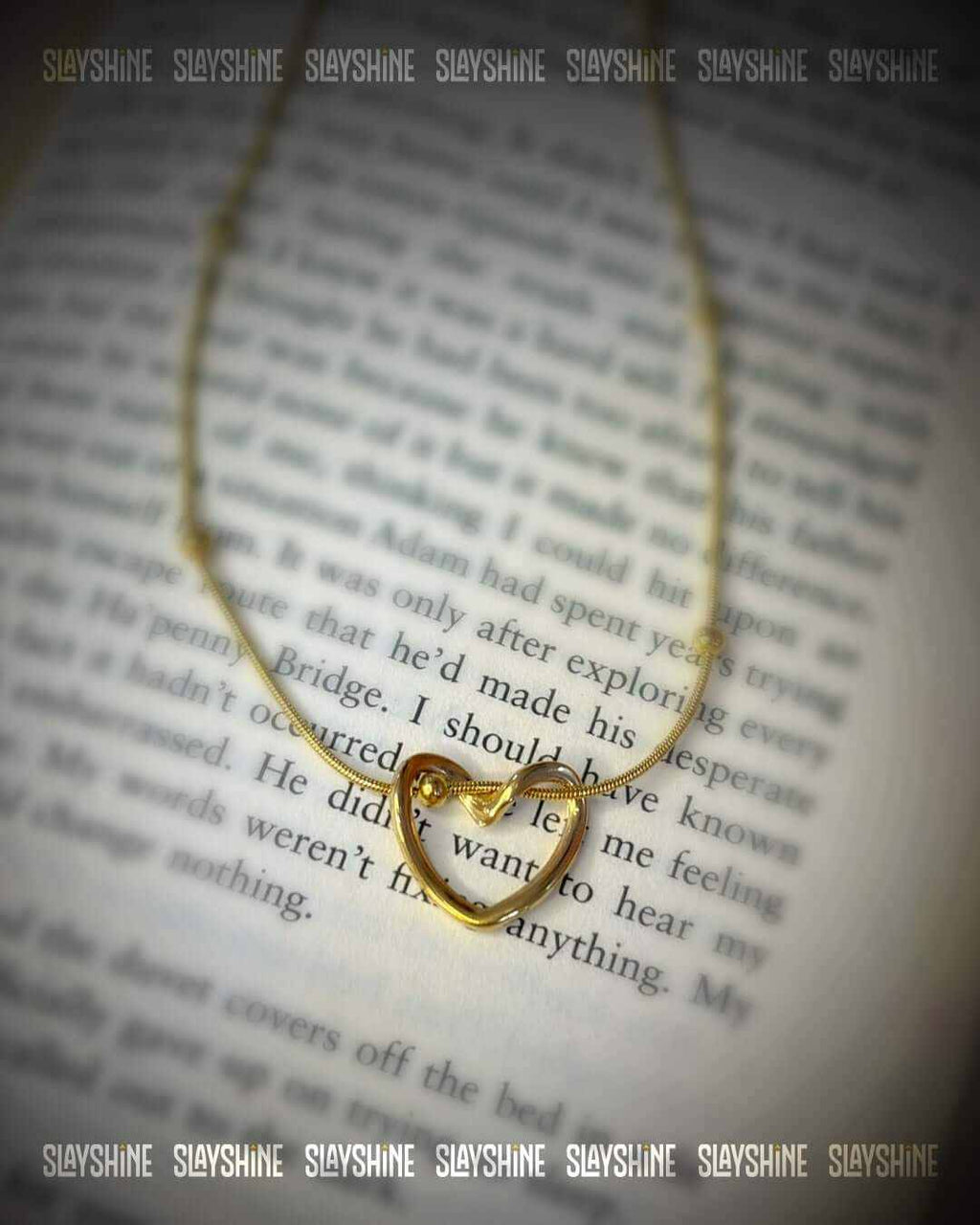 Golden Heart Knot Necklace - Slayshine