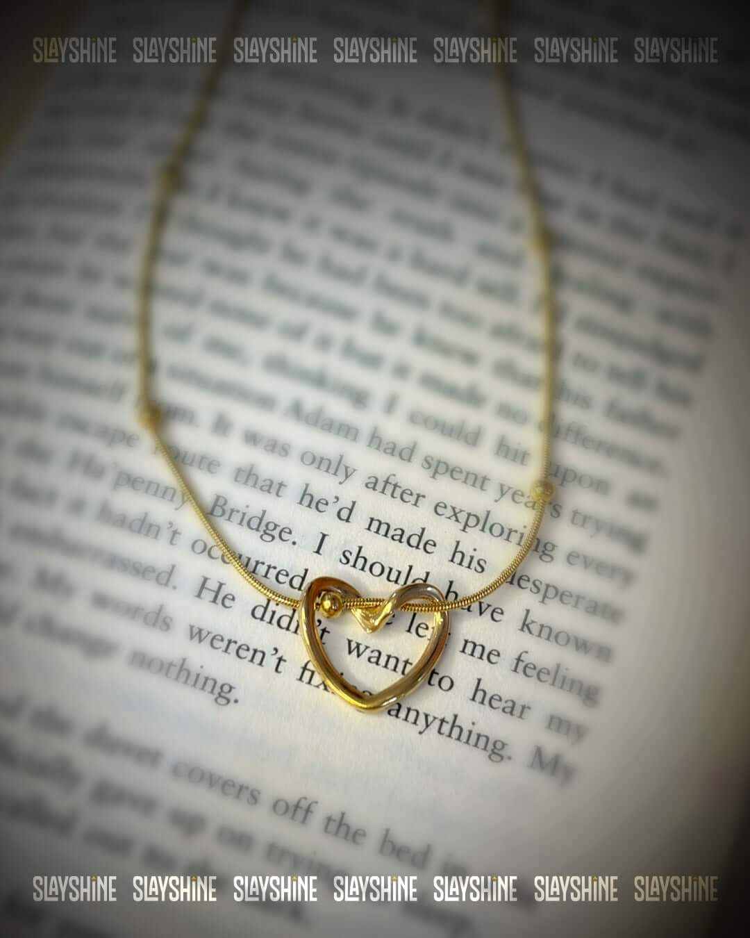 Golden Heart Knot Necklace - Slayshine