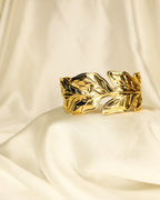Golden Oak Leaf Cuff Bracelet - Slayshine