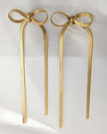 Golden Ribbon Tassel Earrings for Women - Slayshine