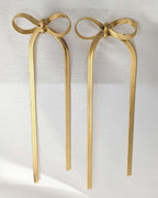 Golden Ribbon Tassel Earrings for Women - Slayshine