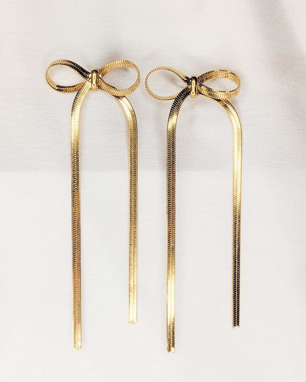 Golden Ribbon Tassel Earrings for Women - Slayshine