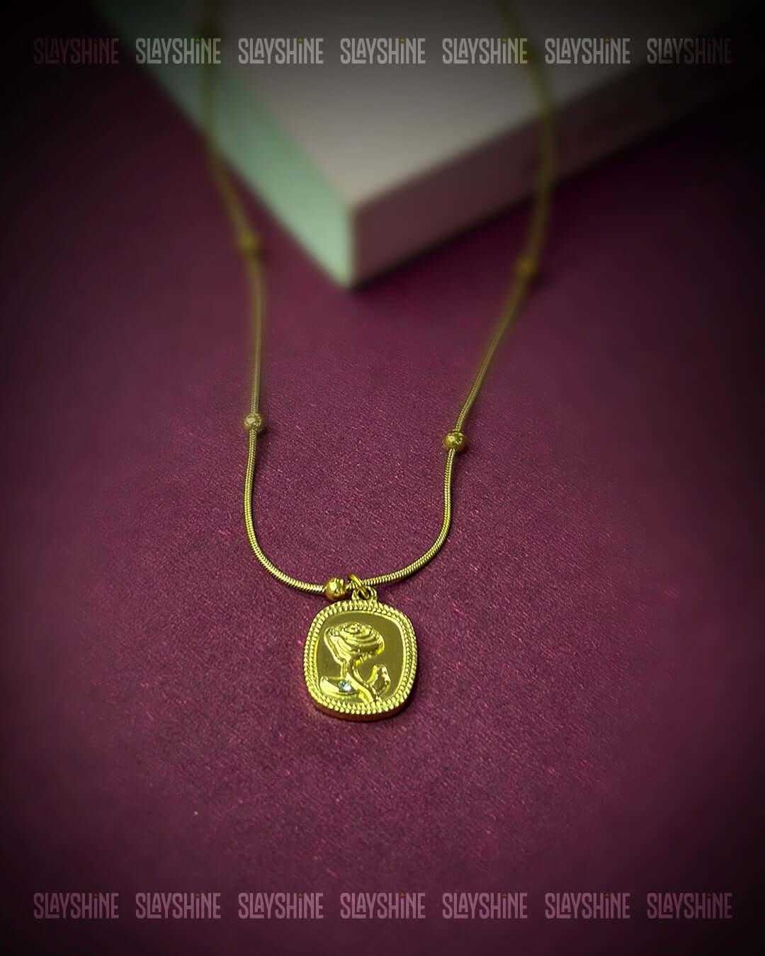 Golden Rose Charm Necklace - Slayshine