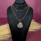 Layered Knot & Solitaire Necklace - Slayshine