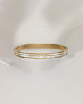 Luna Pearl Crystal Bangle - Slayshine