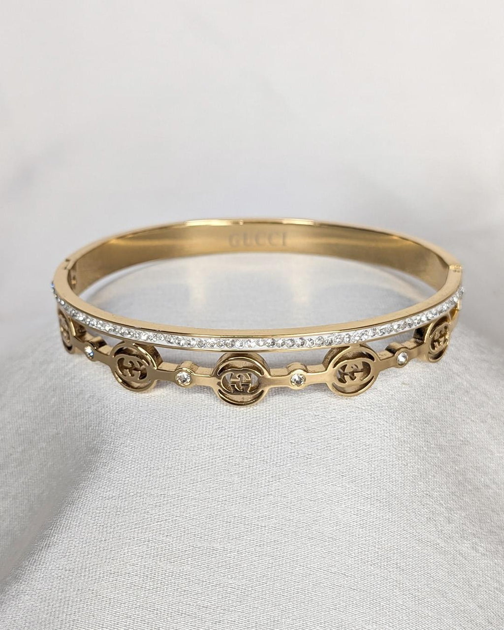 Luxe Crystal Charm Bangle - Slayshine