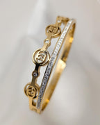Luxe Crystal Charm Bangle - Slayshine