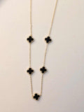 Midnight Clover Elegance Necklace - Slayshine