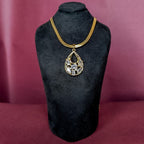 Olive Teardrop Cluster Necklace - Slayshine