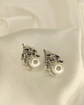 Pearl Leaf Whisper Earrings - Slayshine