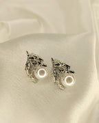 Pearl Leaf Whisper Earrings - Slayshine