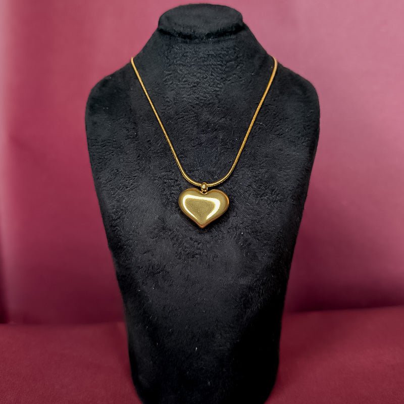 Puffy Heart Pendant Necklace - Slayshine