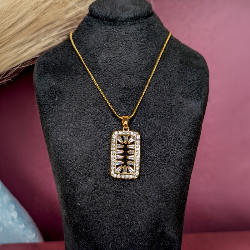 Radiant Rectangle Sunburst Necklace - Slayshine