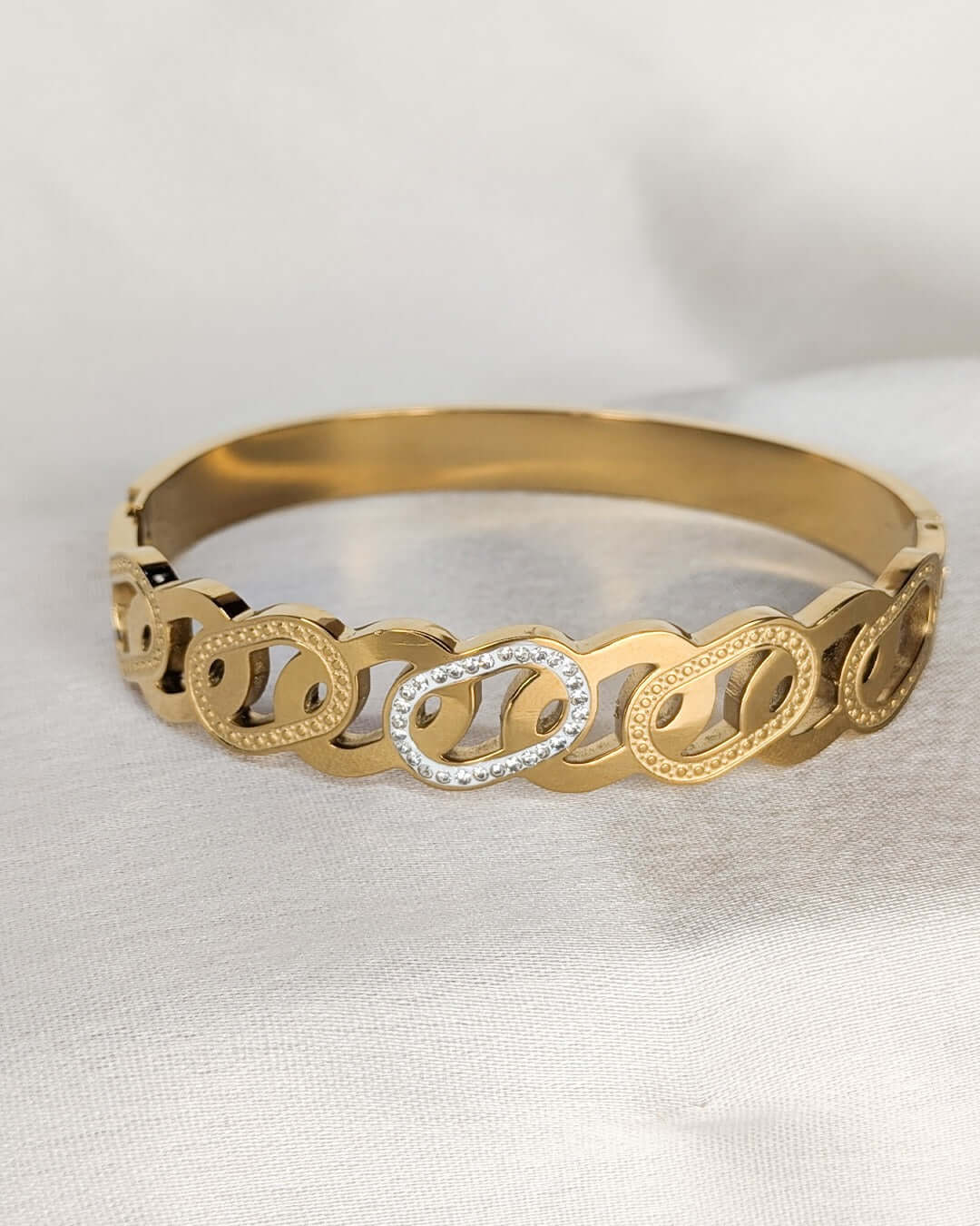 Regal Link Crystal Cuff Bracelet - Slayshine