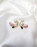 Rose Pearl Bloom Earrings - Slayshine