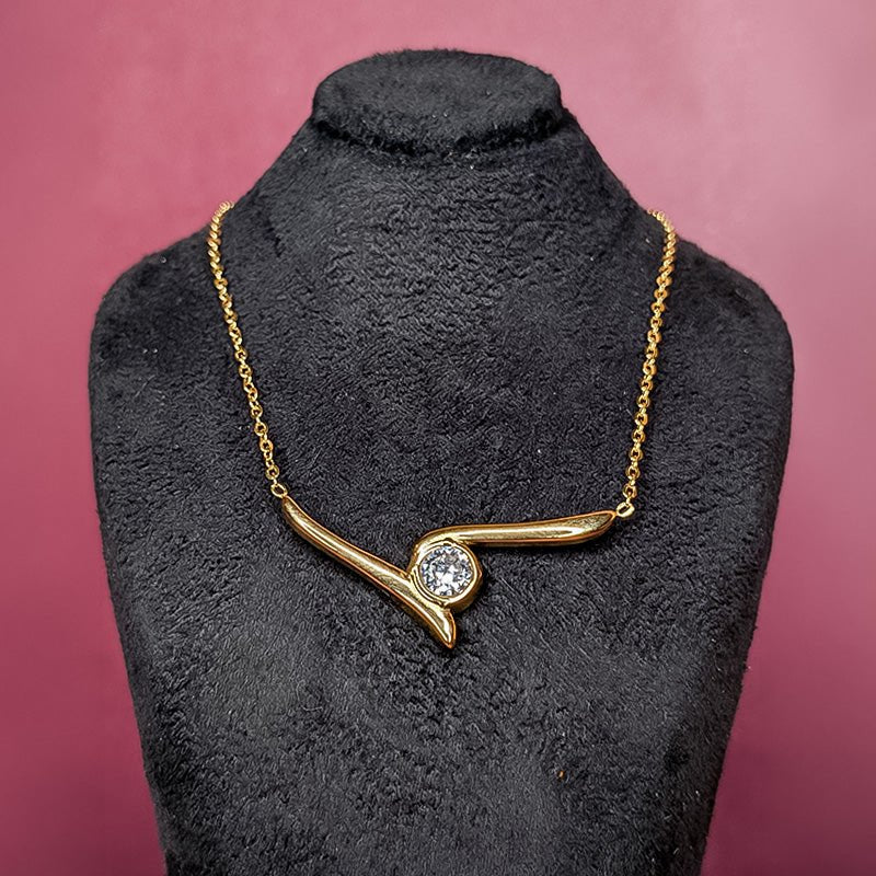 Swirl Solitaire Necklace - Slayshine